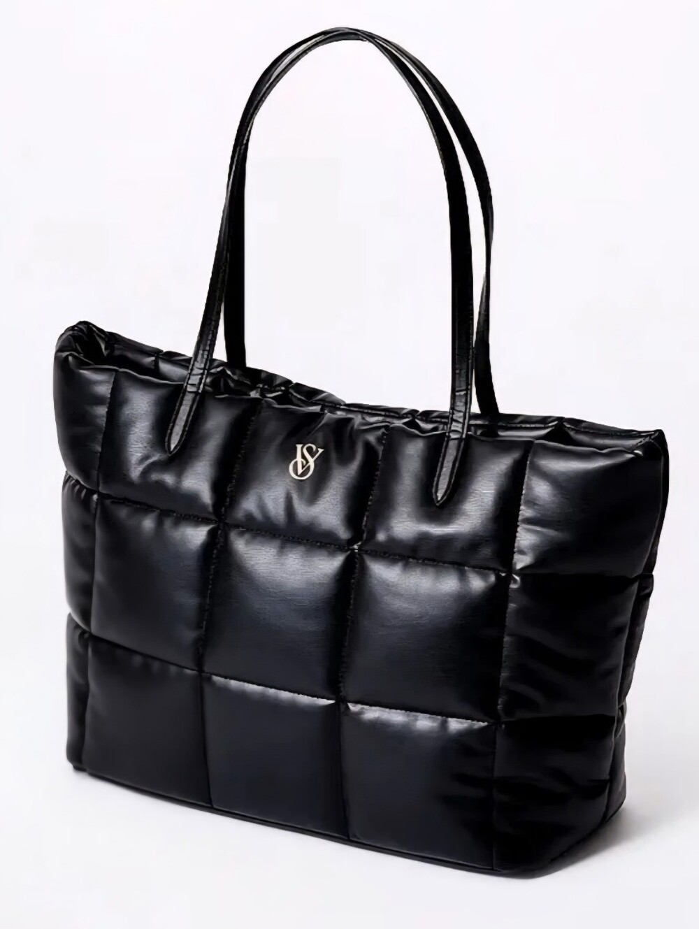 NWOT Victoria's Secret Quilted Puffer Black Tote Bag